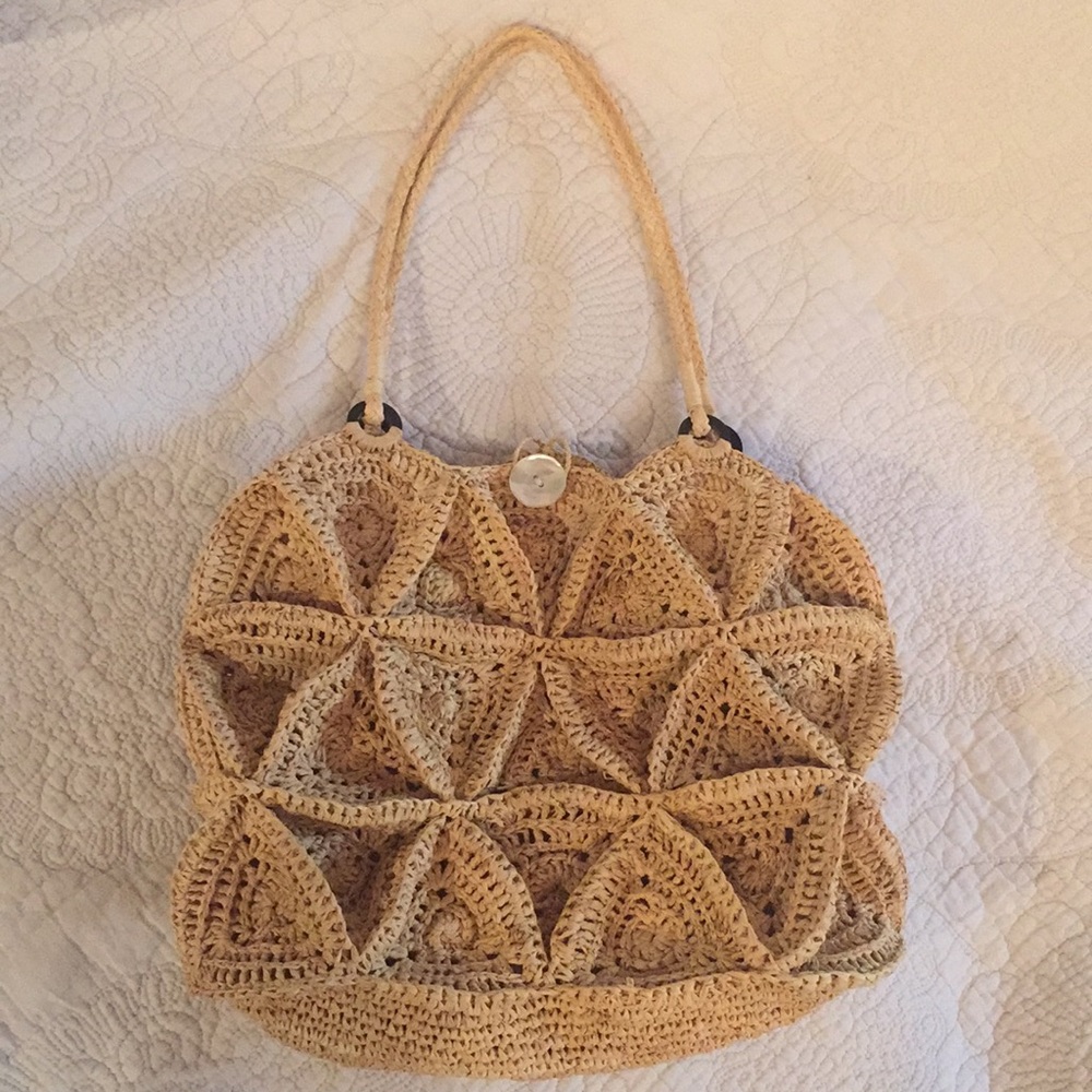 Annabel Ingall Australia Crocheted Raffia Handbag